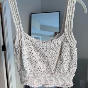 Crochet zara cropped tank